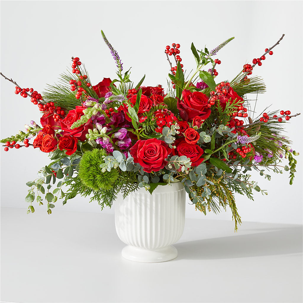 Big Red Bow Bouquet – Flowers From The Heart Auburn, Auburn MI