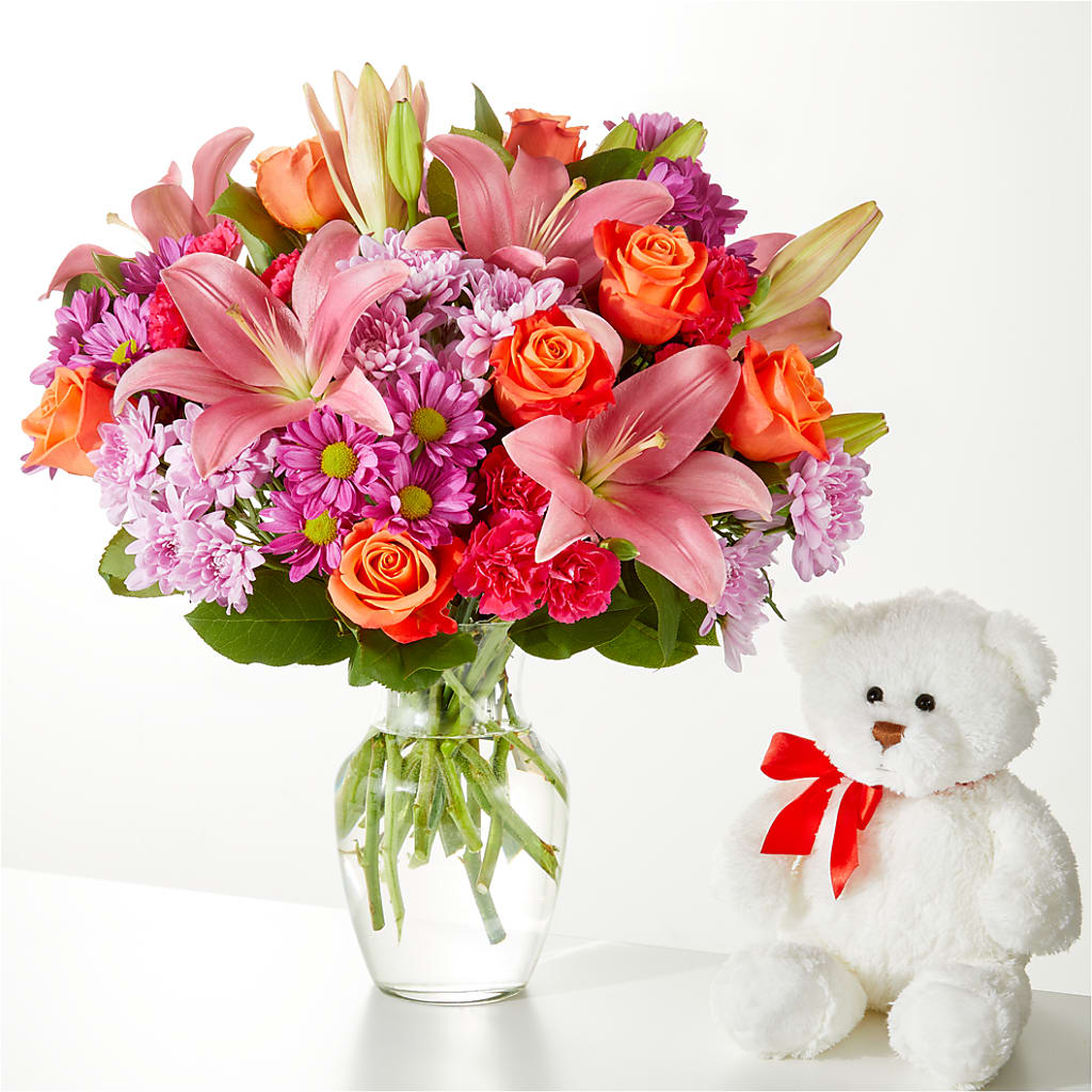 One and Only Bouquet and Bear Bundle – Flowers From The Heart Auburn, Auburn MI