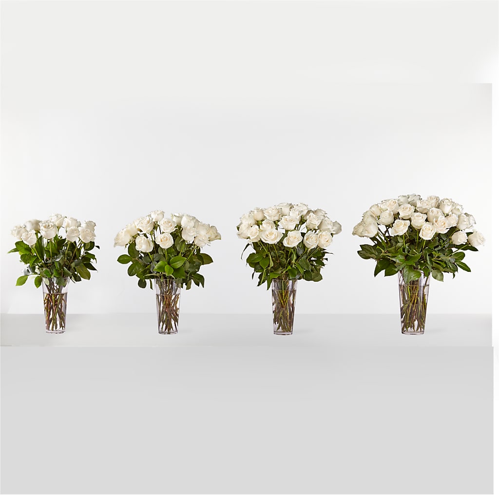 Long Stem White Rose Bouquet – Flowers From The Heart Auburn, Auburn MI