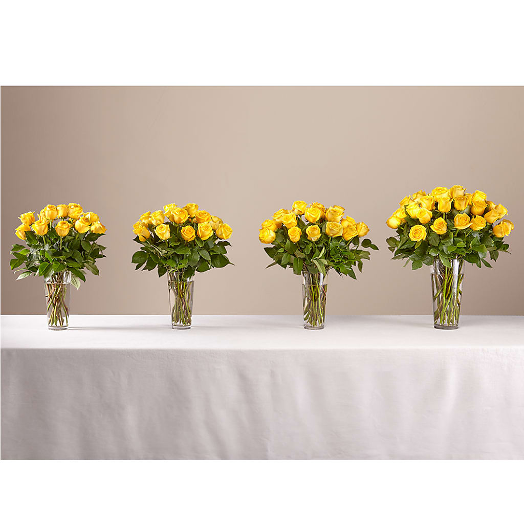 Long Stem Yellow Rose Bouquet – Flowers From The Heart Auburn, Auburn MI