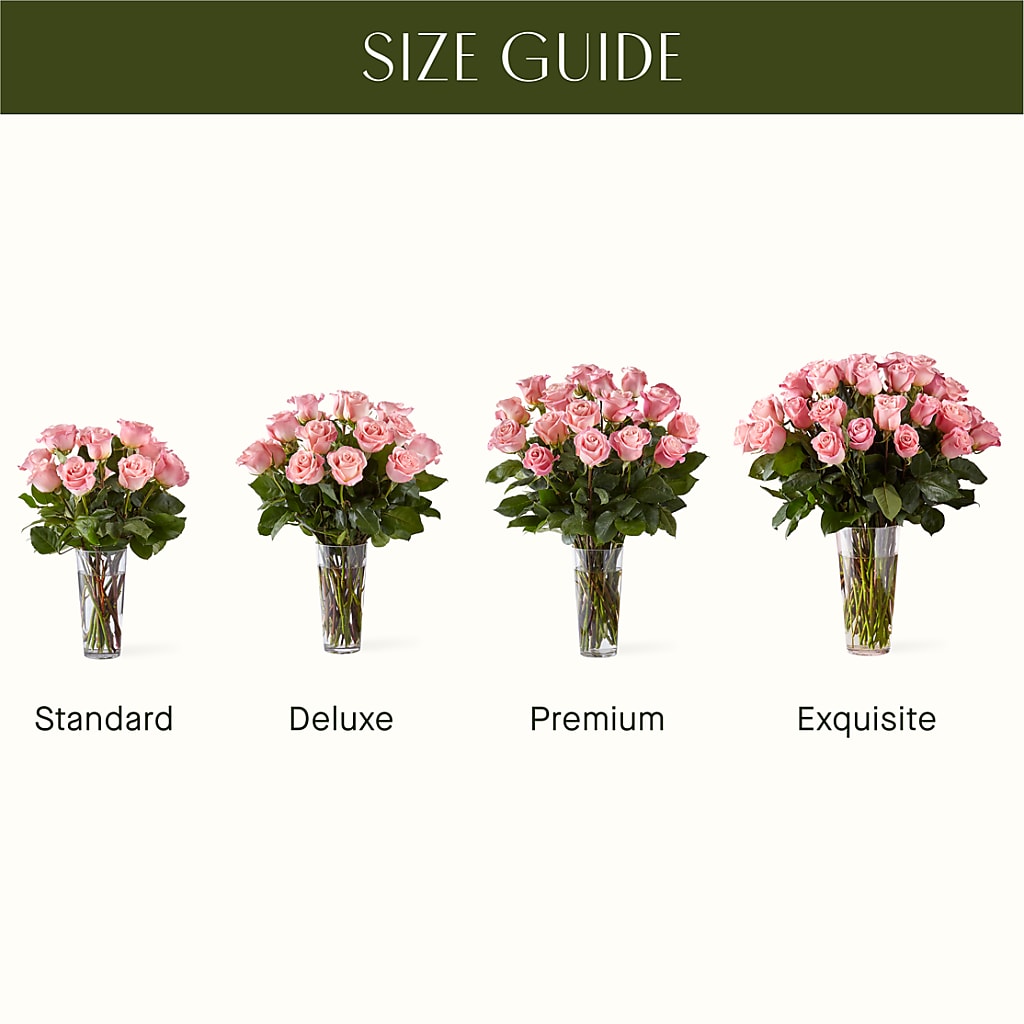 Long Stem Pink Rose Bouquet – Flowers From The Heart Auburn, Auburn MI