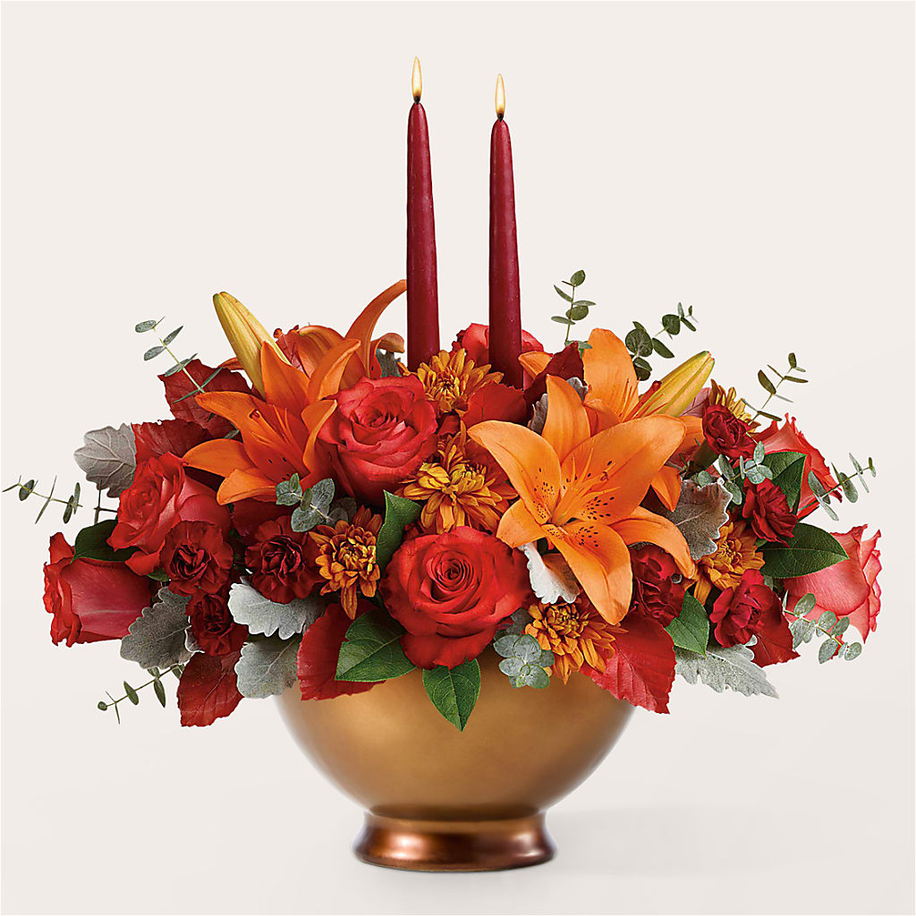 Fruits of Fall Centerpiece – Flowers From The Heart Auburn, Auburn MI
