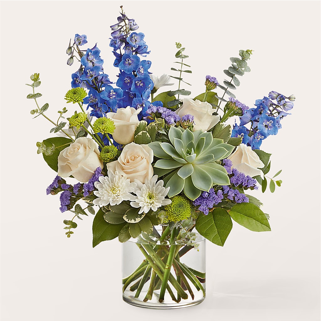 Cerulean Waves Bouquet – Flowers From The Heart Auburn, Auburn MI