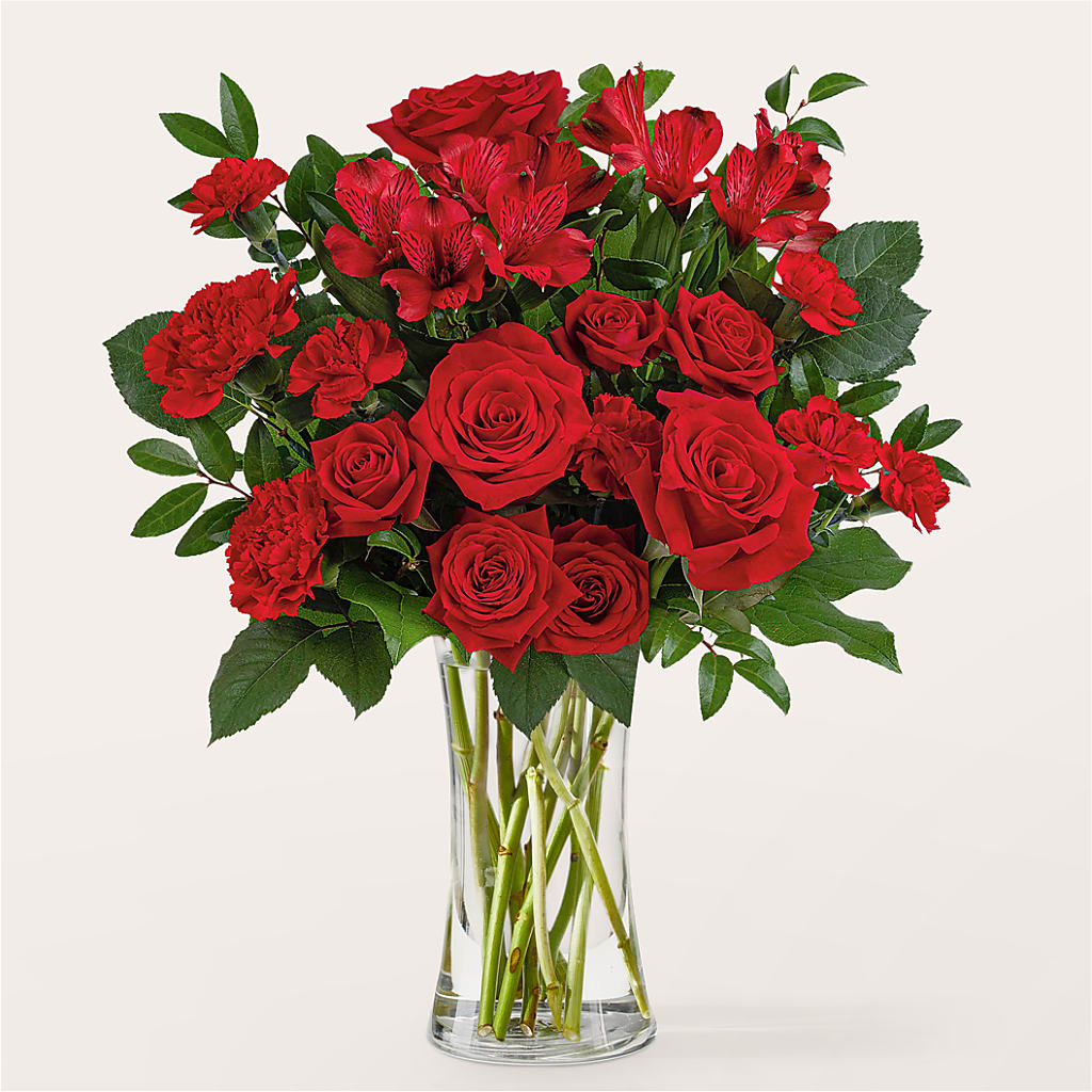 Brilliant Ruby Bouquet – Flowers From The Heart Auburn, Auburn MI