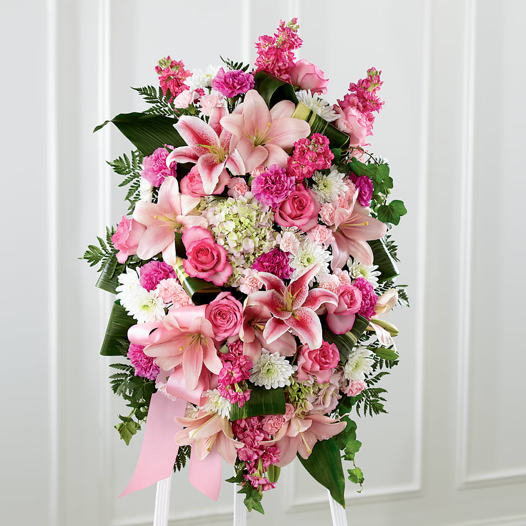 Comforting Standing Spray – Flowers From The Heart Auburn, Auburn MI