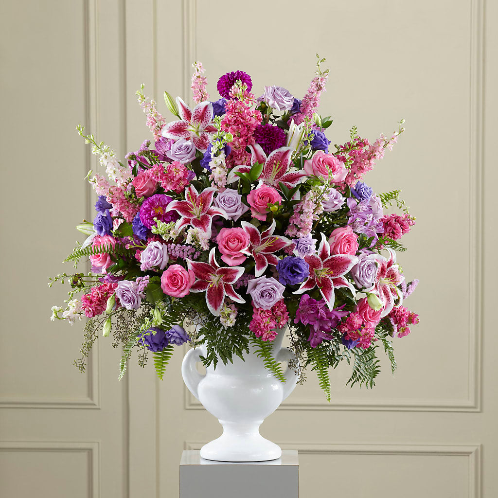 Peaceful Tribute Arrangement – Flowers From The Heart Auburn, Auburn MI