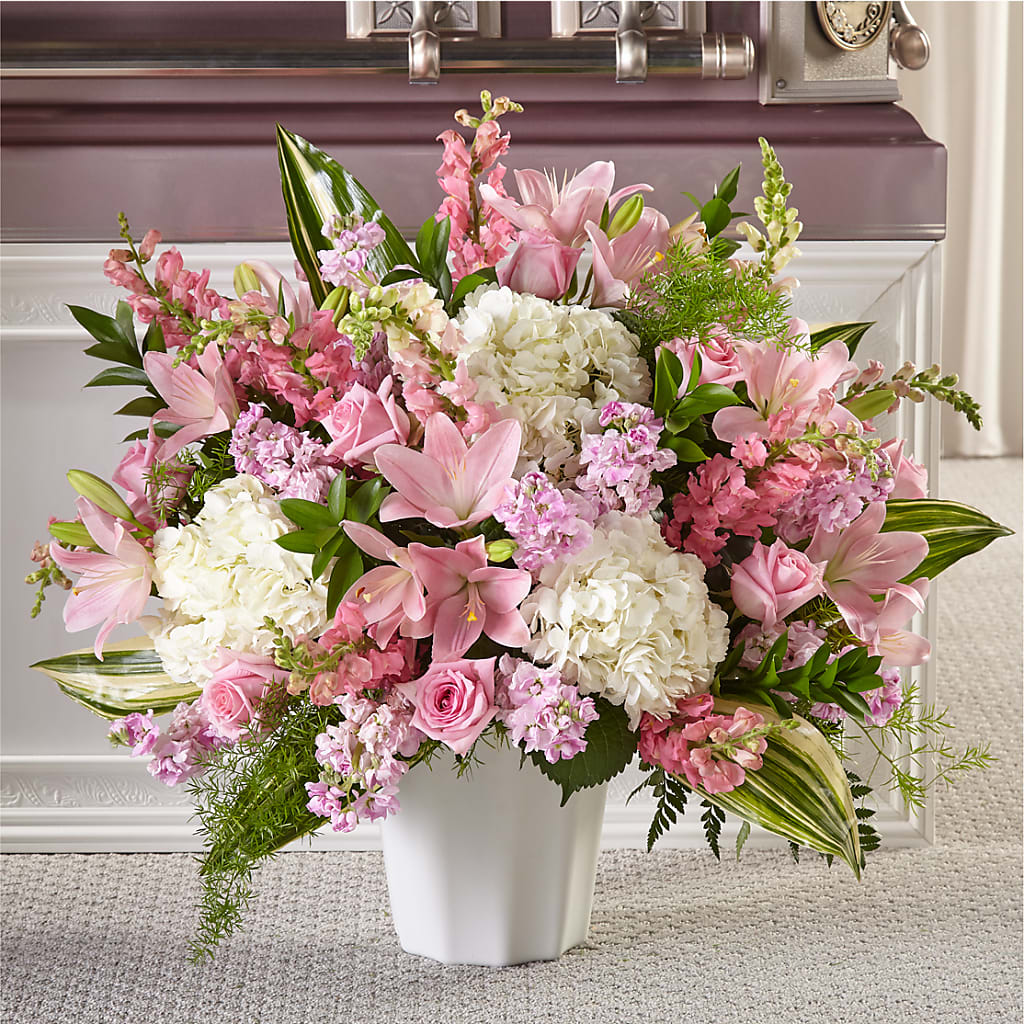 Simply Serene Floor Basket – Flowers From The Heart Auburn, Auburn MI