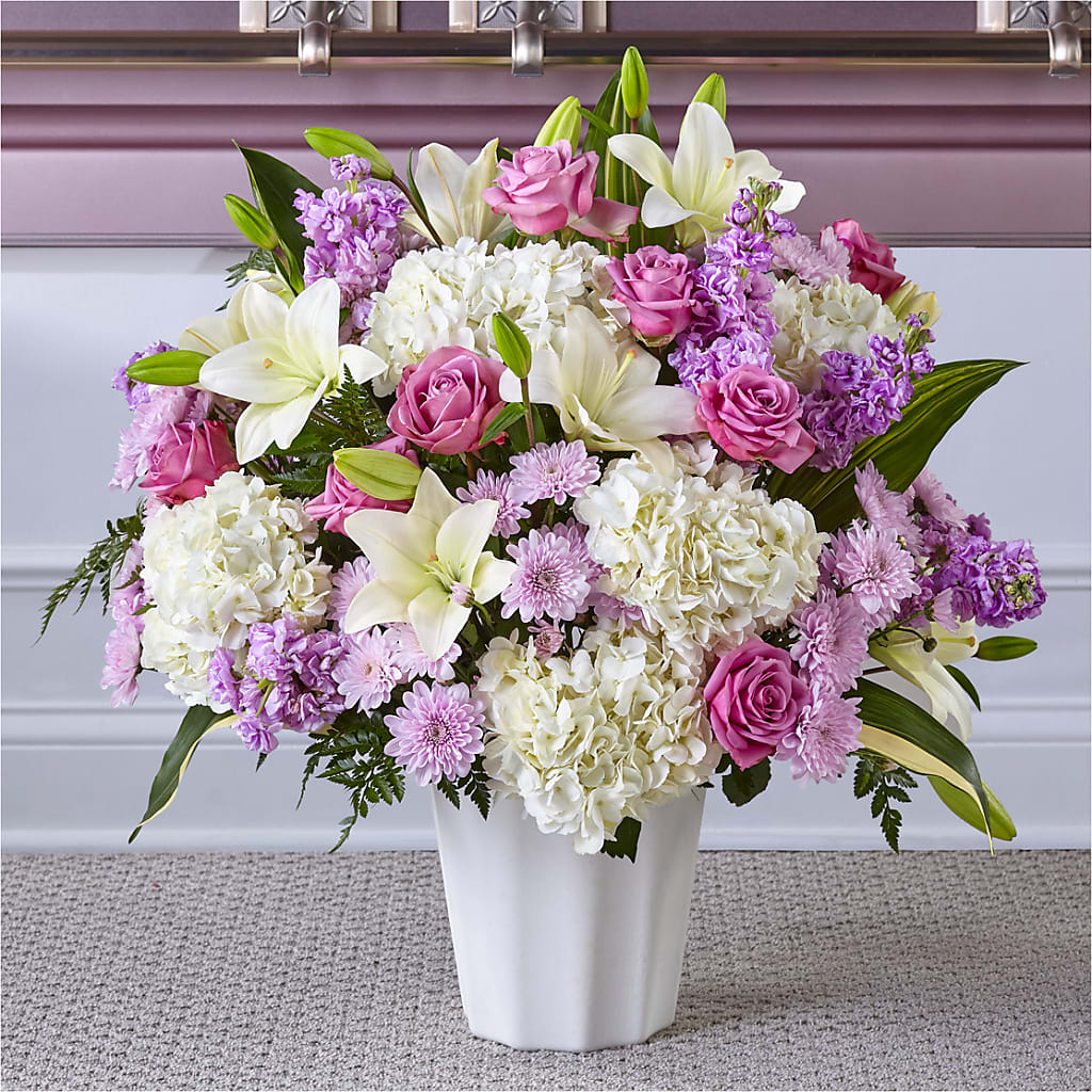 Heaven Sent Floor Basket – Flowers From The Heart Auburn, Auburn MI
