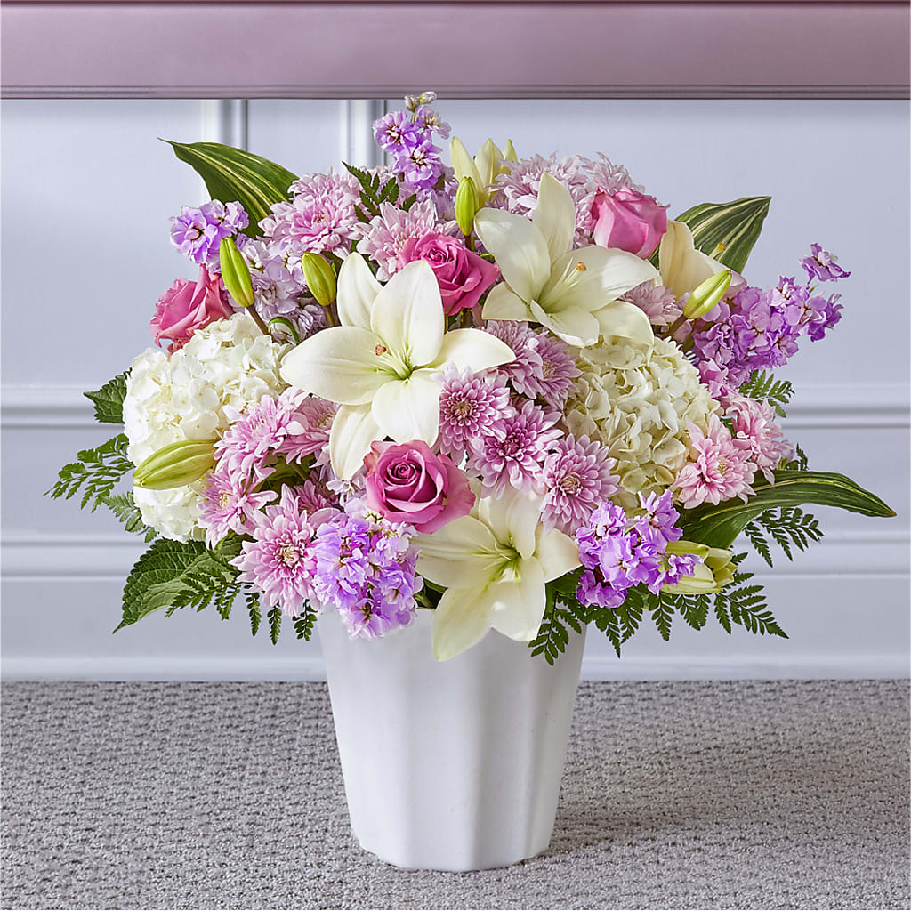 Heaven Sent Floor Basket – Flowers From The Heart Auburn, Auburn MI