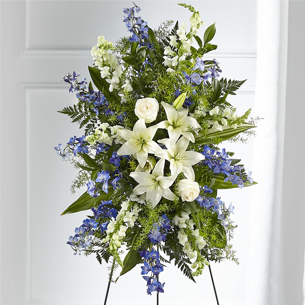 Faithful Friend Standing Spray – Flowers From The Heart Auburn, Auburn MI