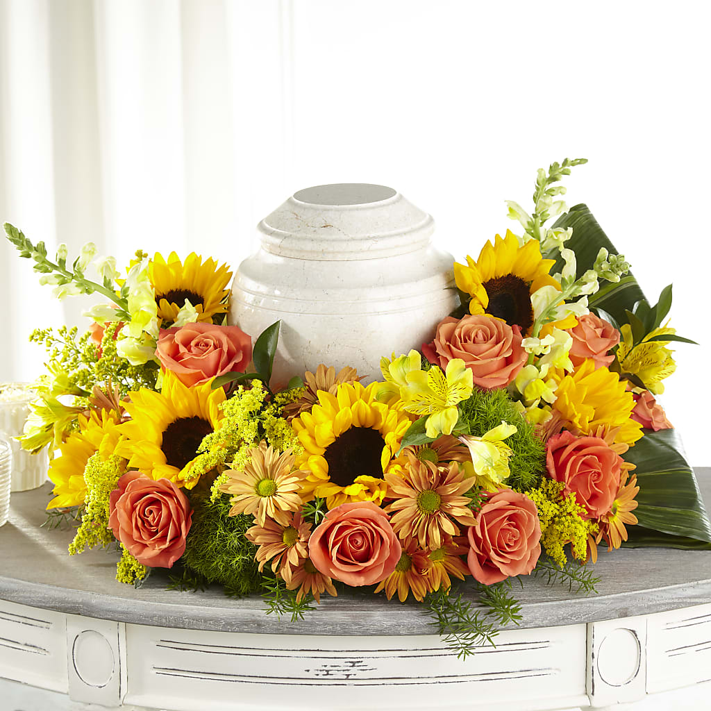 Faithful Sunflower Cremation Adornment – Flowers From The Heart Auburn, Auburn MI