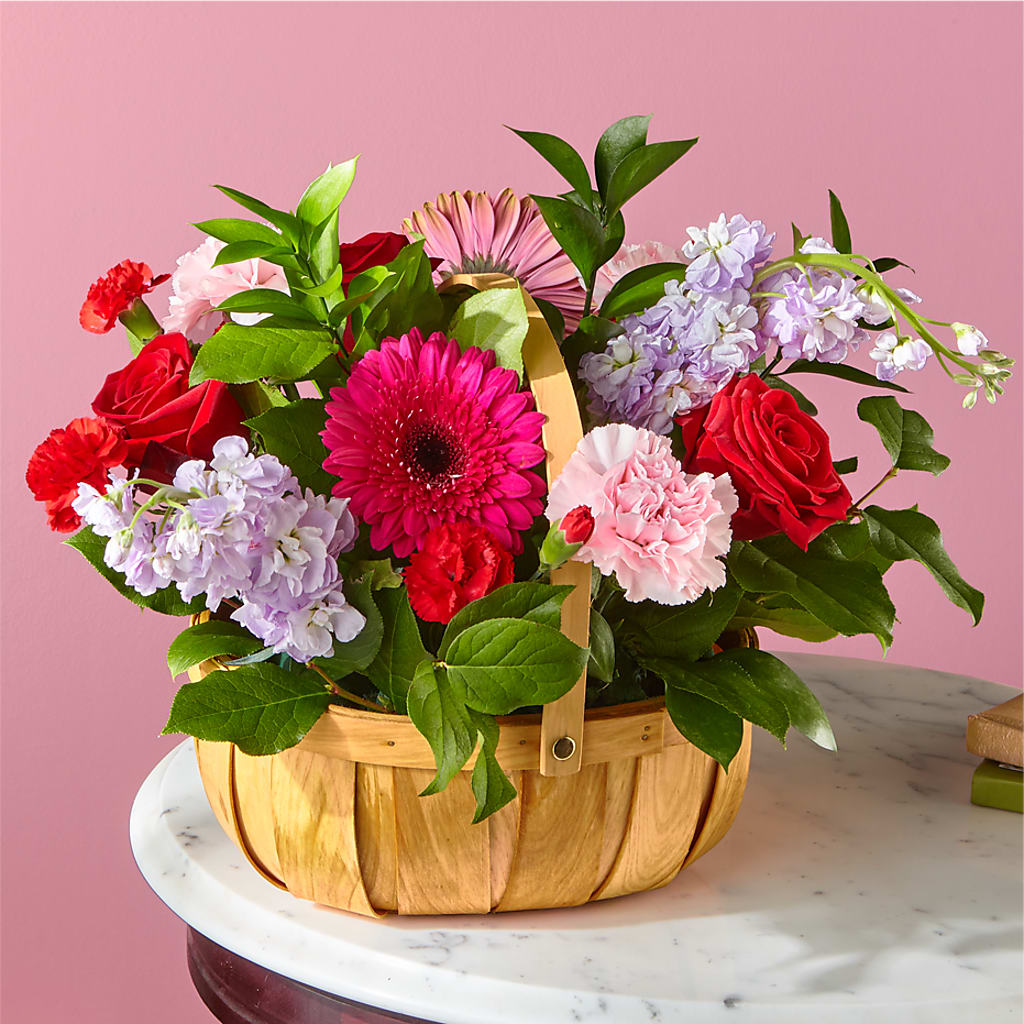 Pink Picnic Basket – Flowers From The Heart Auburn, Auburn MI