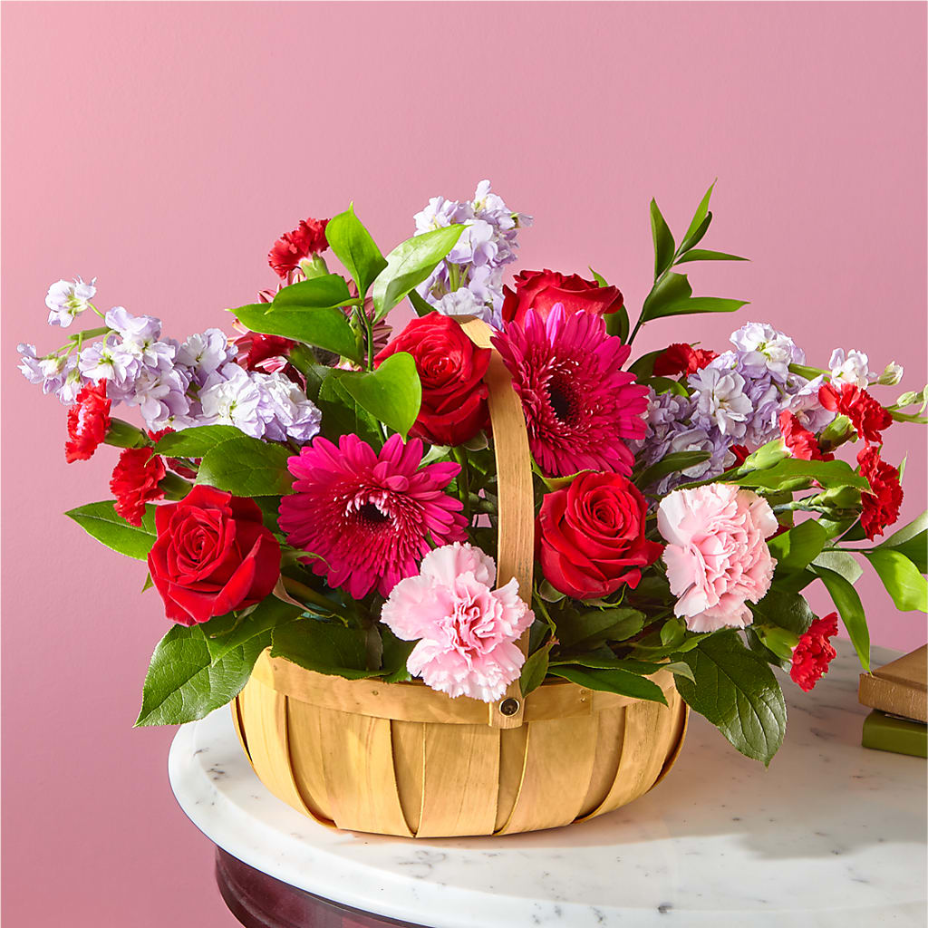 Pink Picnic Basket – Flowers From The Heart Auburn, Auburn MI