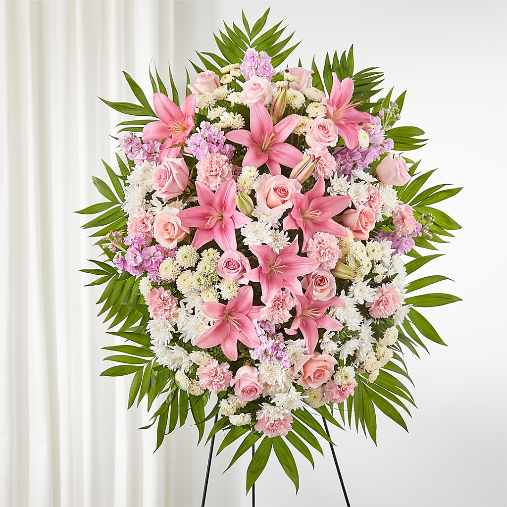 Offering Solace Standing Spray – Flowers From The Heart Auburn, Auburn MI