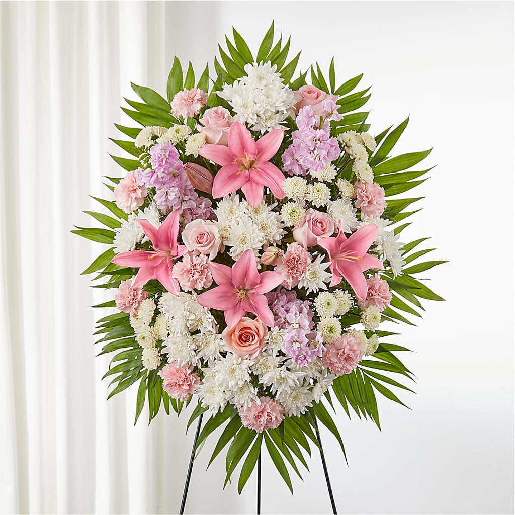 Offering Solace Standing Spray – Flowers From The Heart Auburn, Auburn MI