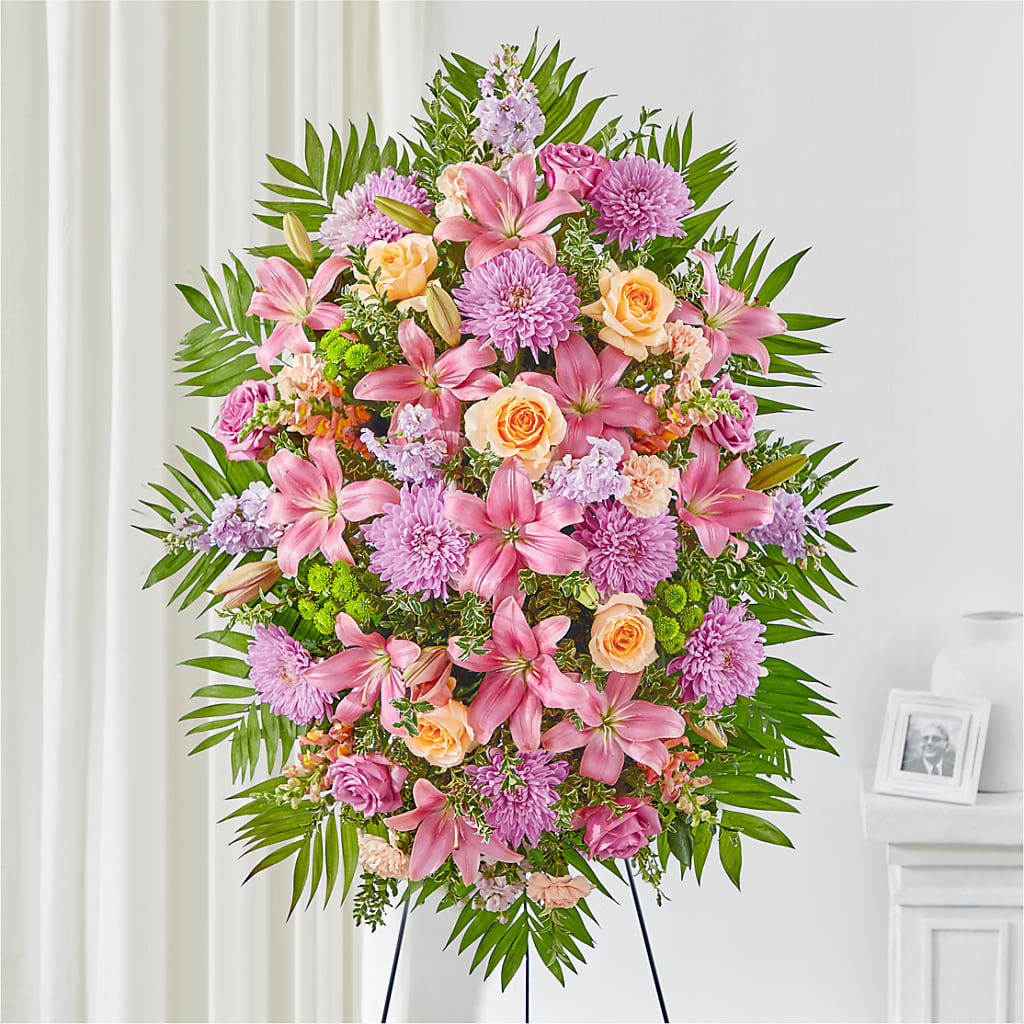 Love & Light Standing Spray – Flowers From The Heart Auburn, Auburn MI