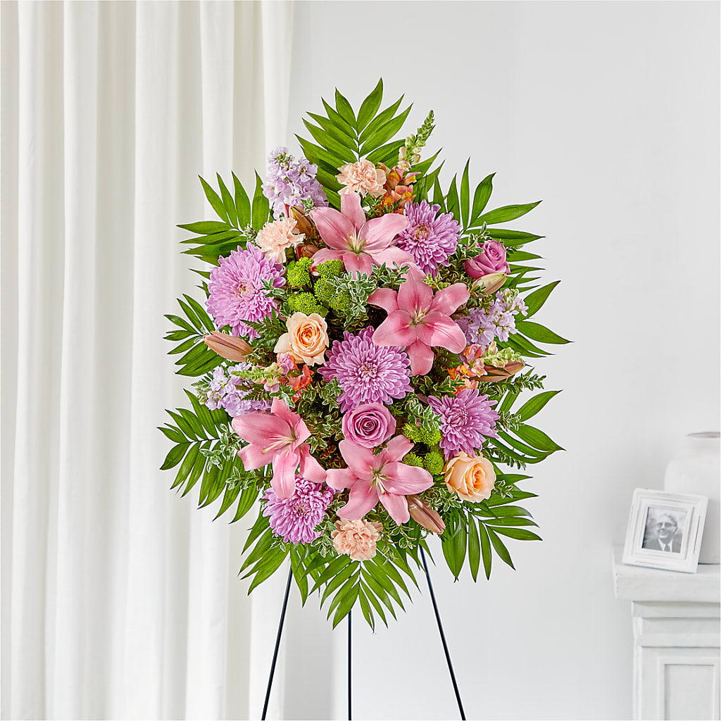 Love & Light Standing Spray – Flowers From The Heart Auburn, Auburn MI