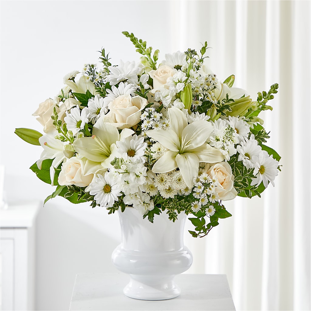 Uplifting Urn Arrangement – Flowers From The Heart Auburn, Auburn MI