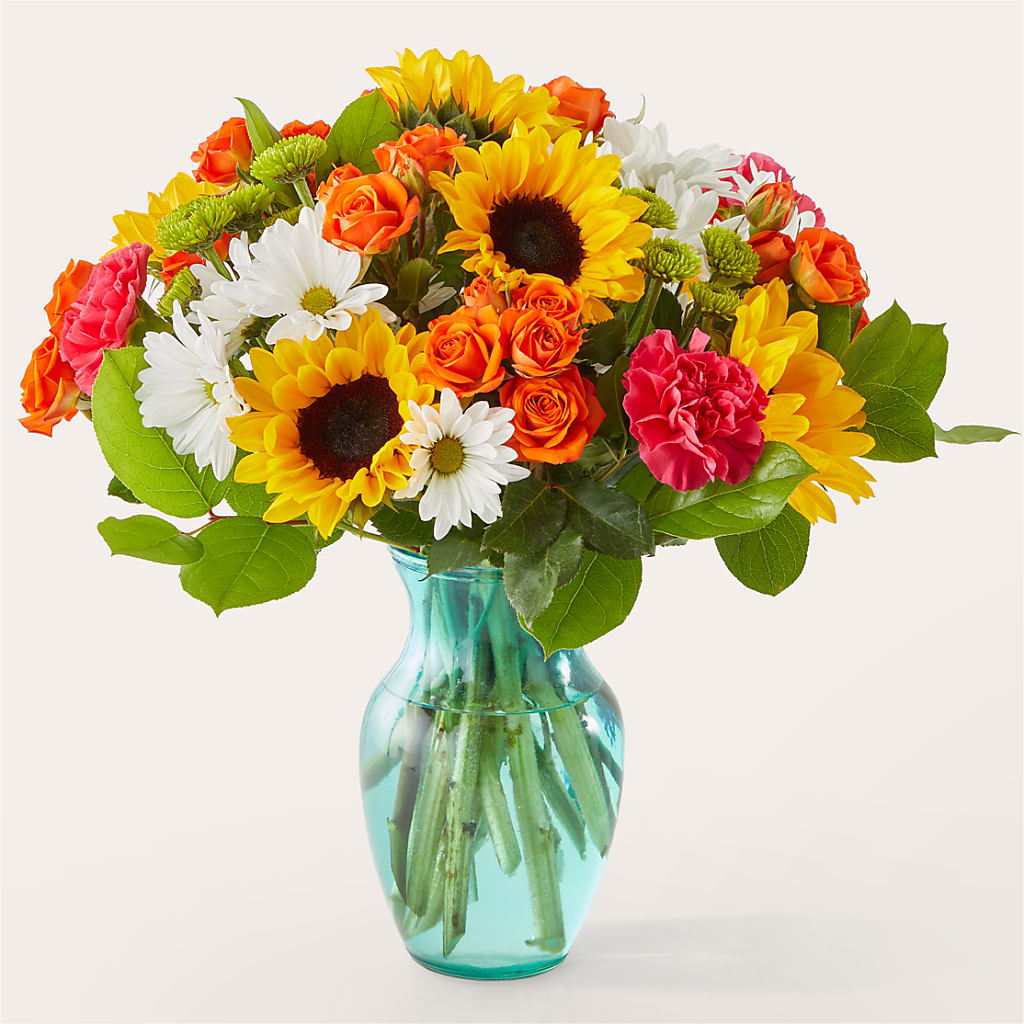 Sun-drenched Blooms Bouquet – Flowers From The Heart Auburn, Auburn MI