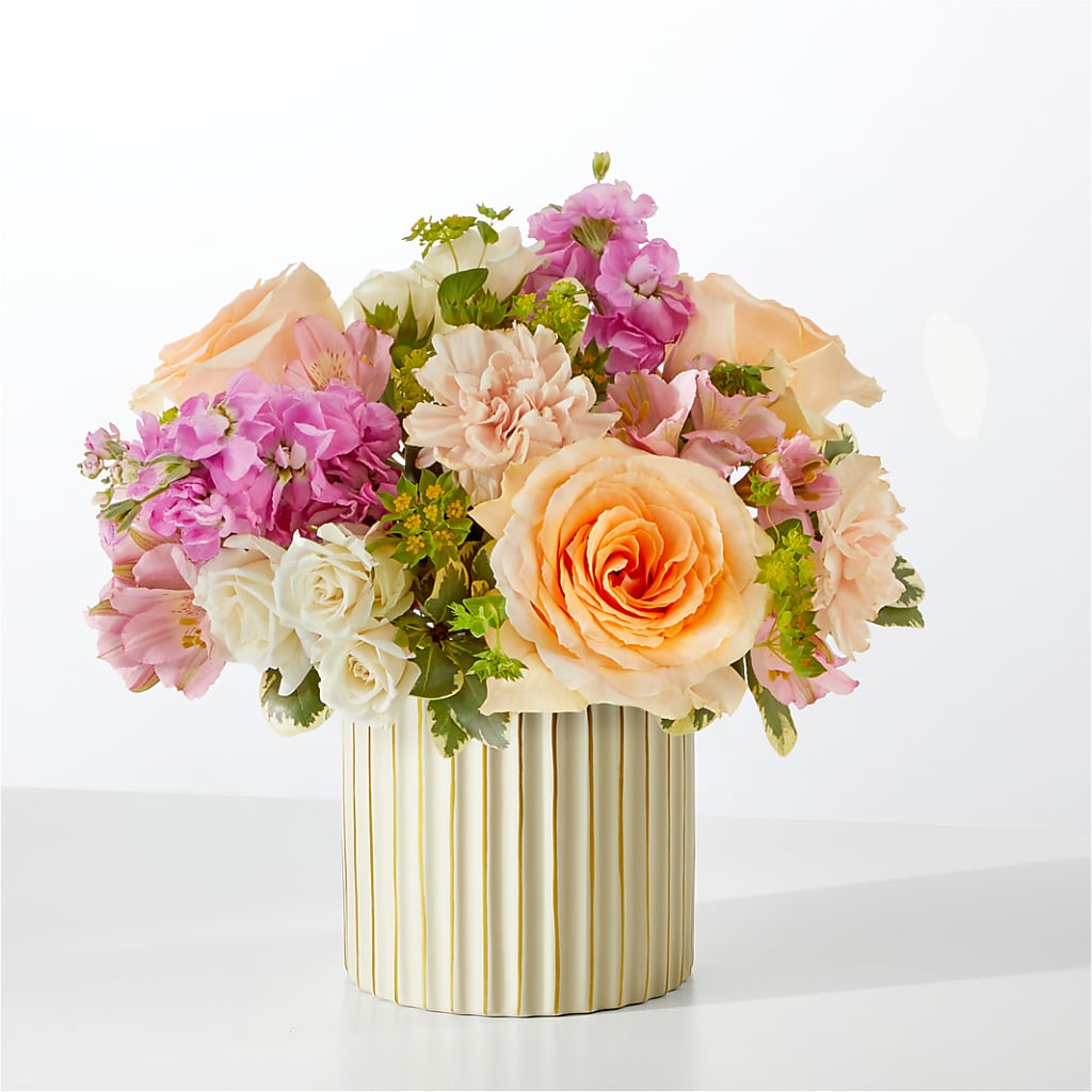 Paradise Bouquet with Ivory Vase – Flowers From The Heart Auburn, Auburn MI