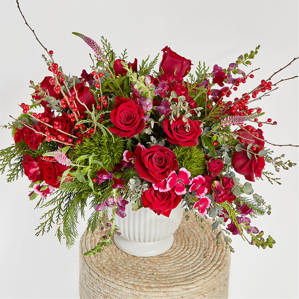 Big Red Bow Bouquet –  Flowers From The Heart Auburn, Auburn MI