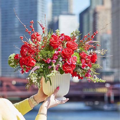 Big Red Bow Bouquet –  Flowers From The Heart Auburn, Auburn MI