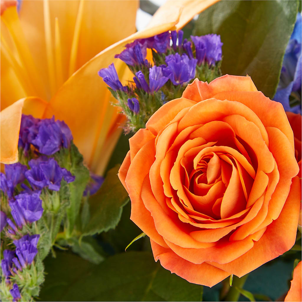 Radiant Citrus Box Bouquet –  Flowers From The Heart Auburn, Auburn MI