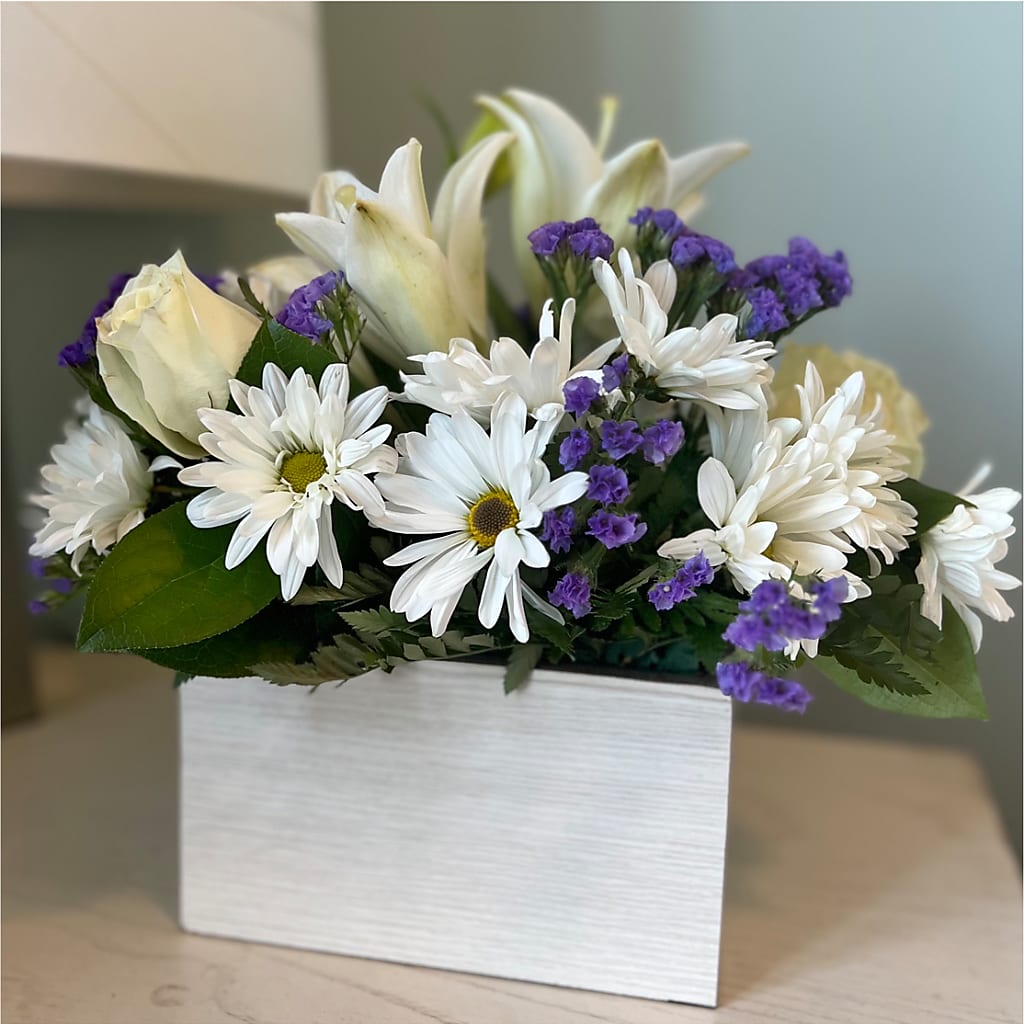 Beyond Blue Box Bouquet –  Flowers From The Heart Auburn, Auburn MI
