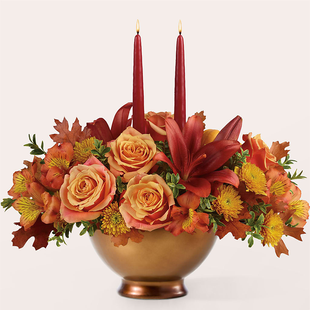 Harvest Table Centerpiece –  Flowers From The Heart Auburn, Auburn MI
