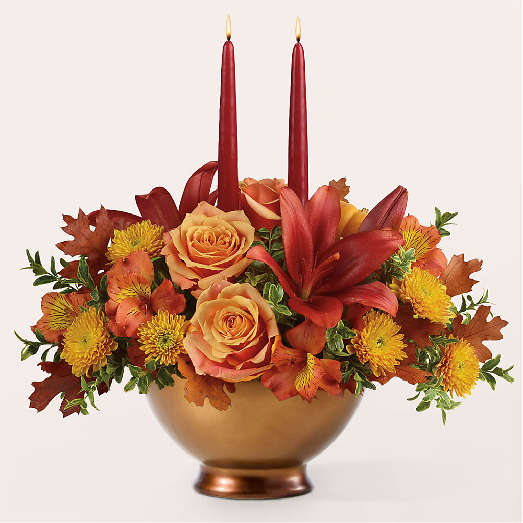 Harvest Table Centerpiece –  Flowers From The Heart Auburn, Auburn MI