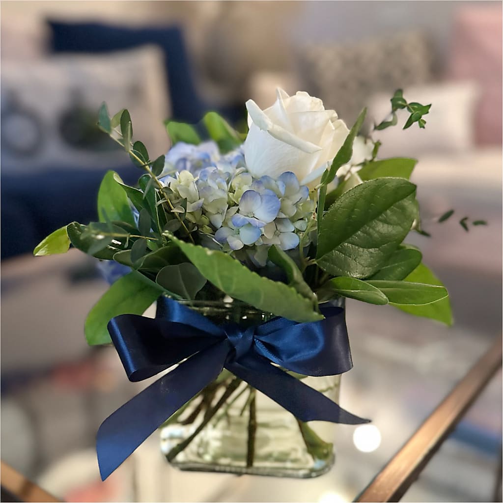 Sky Blue Delight Bouquet –  Flowers From The Heart Auburn, Auburn MI