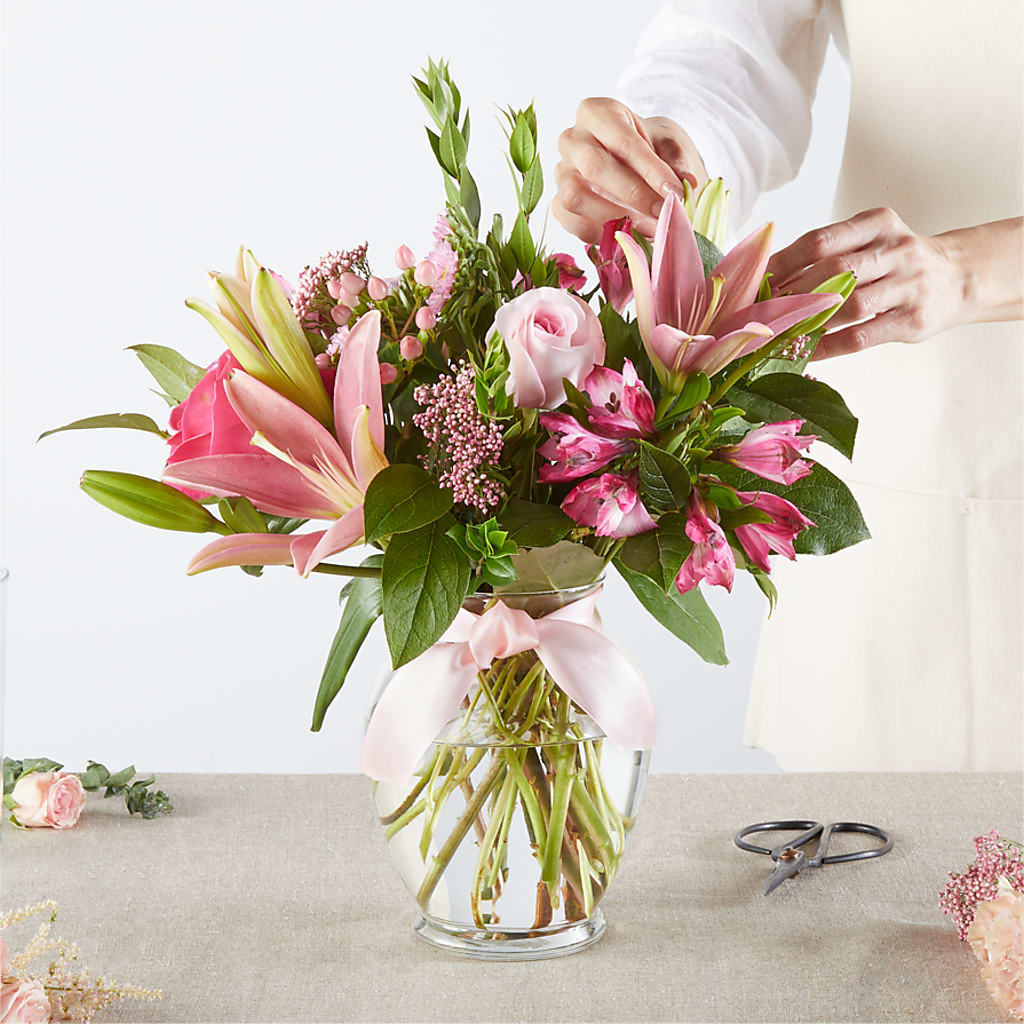 Pink Ribbon - A Florist Original –  Flowers From The Heart Auburn, Auburn MI