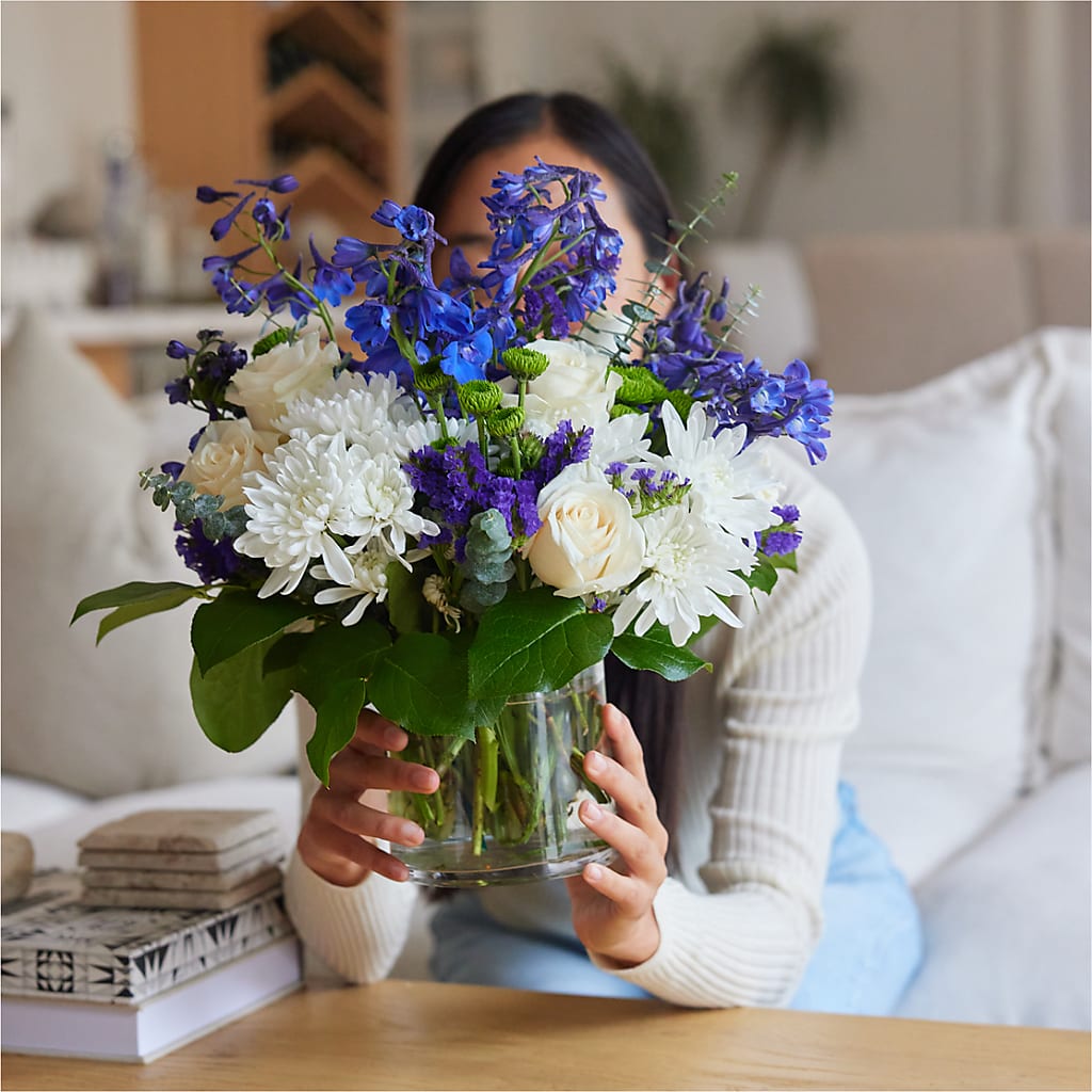 Cerulean Waves Bouquet –  Flowers From The Heart Auburn, Auburn MI