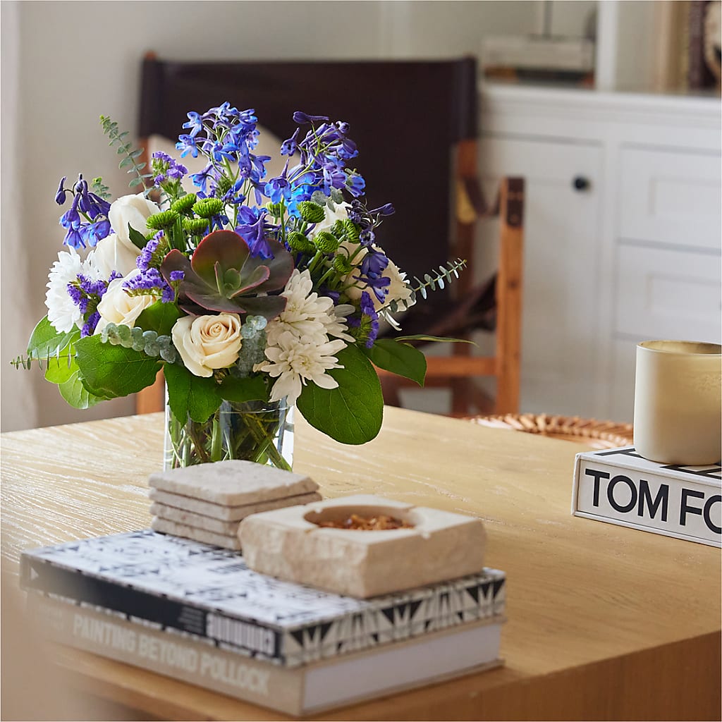 Cerulean Waves Bouquet –  Flowers From The Heart Auburn, Auburn MI