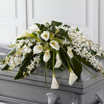 Angel Wings Casket Spray –  Flowers From The Heart Auburn, Auburn MI