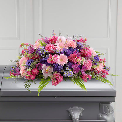 Glorious Garden Casket Spray –  Flowers From The Heart Auburn, Auburn MI