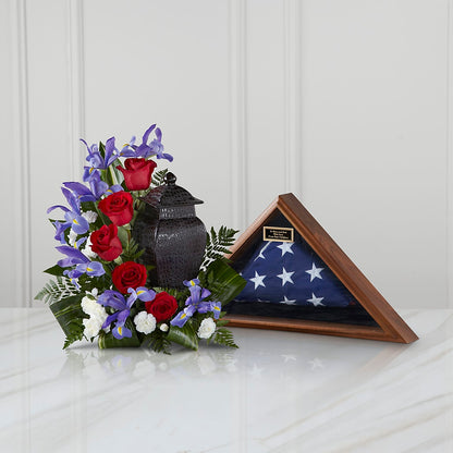 Patriotic Tribute Arrangement –  Flowers From The Heart Auburn, Auburn MI