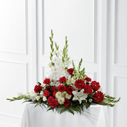 Crimson & White Arrangement –  Flowers From The Heart Auburn, Auburn MI