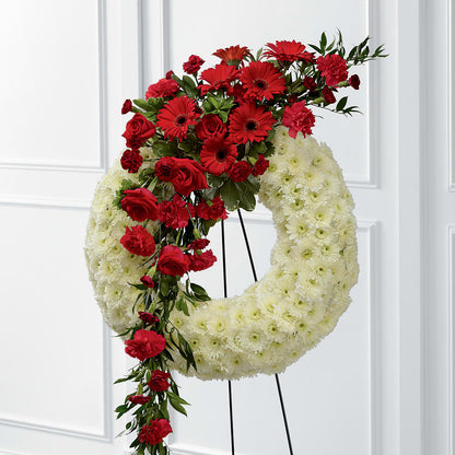 Graceful Tribute Wreath –  Flowers From The Heart Auburn, Auburn MI