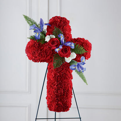 Faithful Hero Floral Cross –  Flowers From The Heart Auburn, Auburn MI