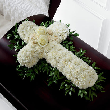Peaceful Memories Casket Spray (Standard) –  Flowers From The Heart Auburn, Auburn MI