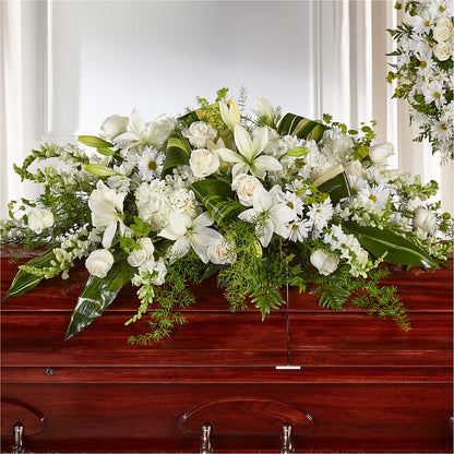 Abundance Casket Spray –  Flowers From The Heart Auburn, Auburn MI