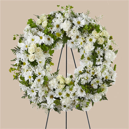 Faithful Wishes Wreath –  Flowers From The Heart Auburn, Auburn MI