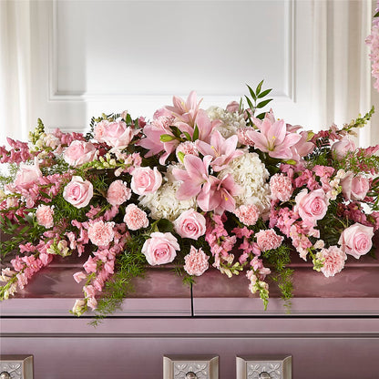 Life & Remembrance Casket Spray –  Flowers From The Heart Auburn, Auburn MI