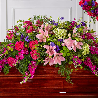 Radiant Tribute Casket Spray –  Flowers From The Heart Auburn, Auburn MI