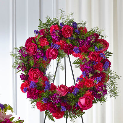 Calming Colors Wreath –  Flowers From The Heart Auburn, Auburn MI