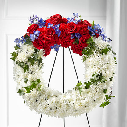 Patriotic Passion Wreath –  Flowers From The Heart Auburn, Auburn MI