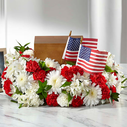 Spirit of Patriotism Cremation Adornment –  Flowers From The Heart Auburn, Auburn MI