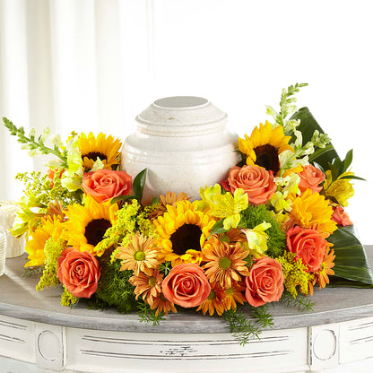 Faithful Sunflower Cremation Adornment –  Flowers From The Heart Auburn, Auburn MI