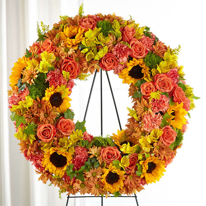 Autumnal Memories Wreath (Standard) –  Flowers From The Heart Auburn, Auburn MI